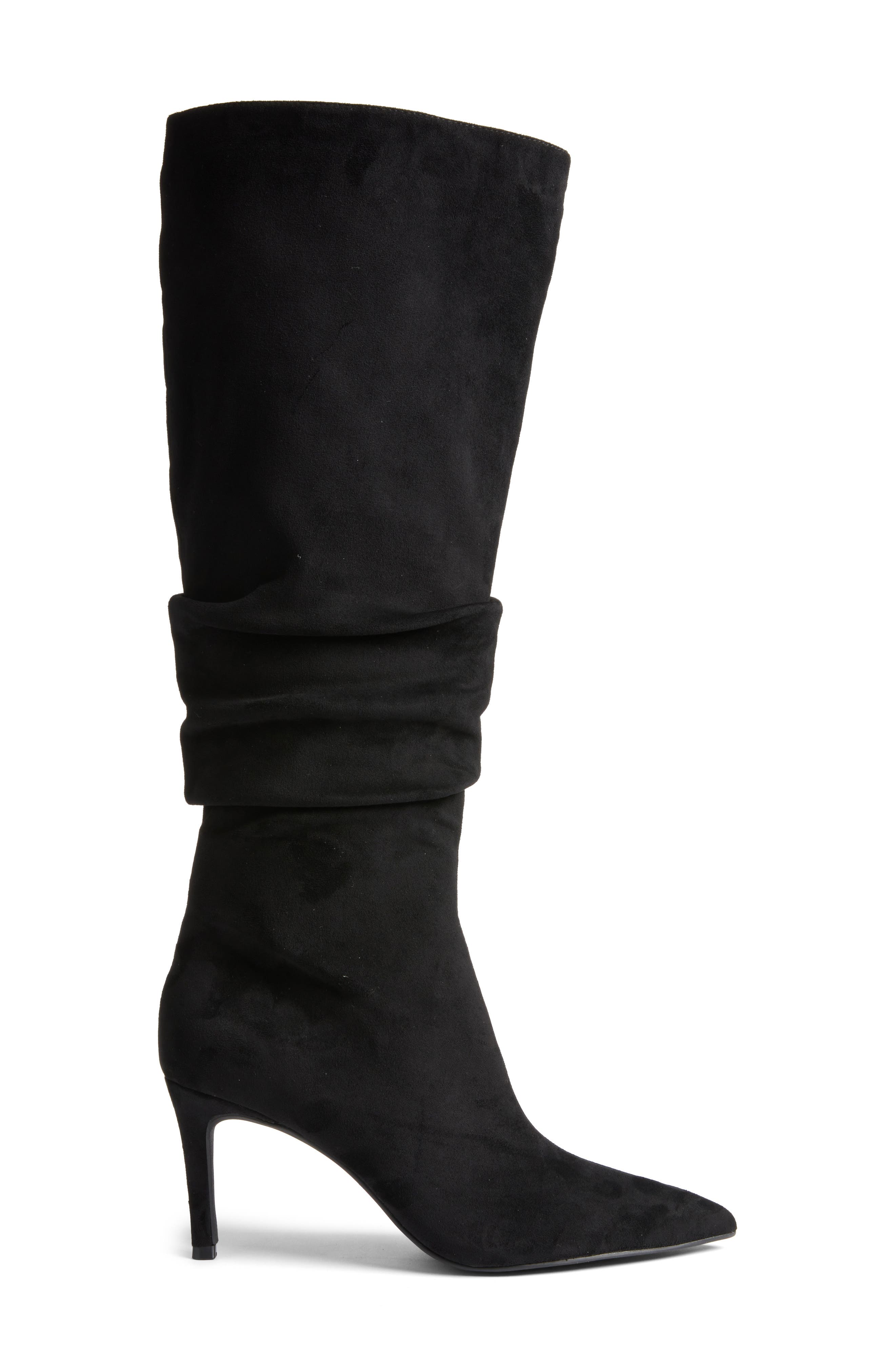 Open Edit Ariana Pointed Toe Knee High Boot, Alternate, color, Black