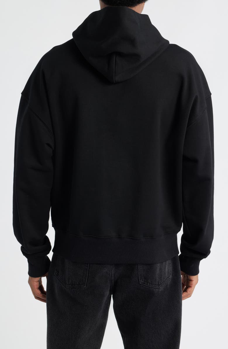 CRIMINAL DAMAGE Destroyed Logo Cotton Hoodie, Alternate, color, Black