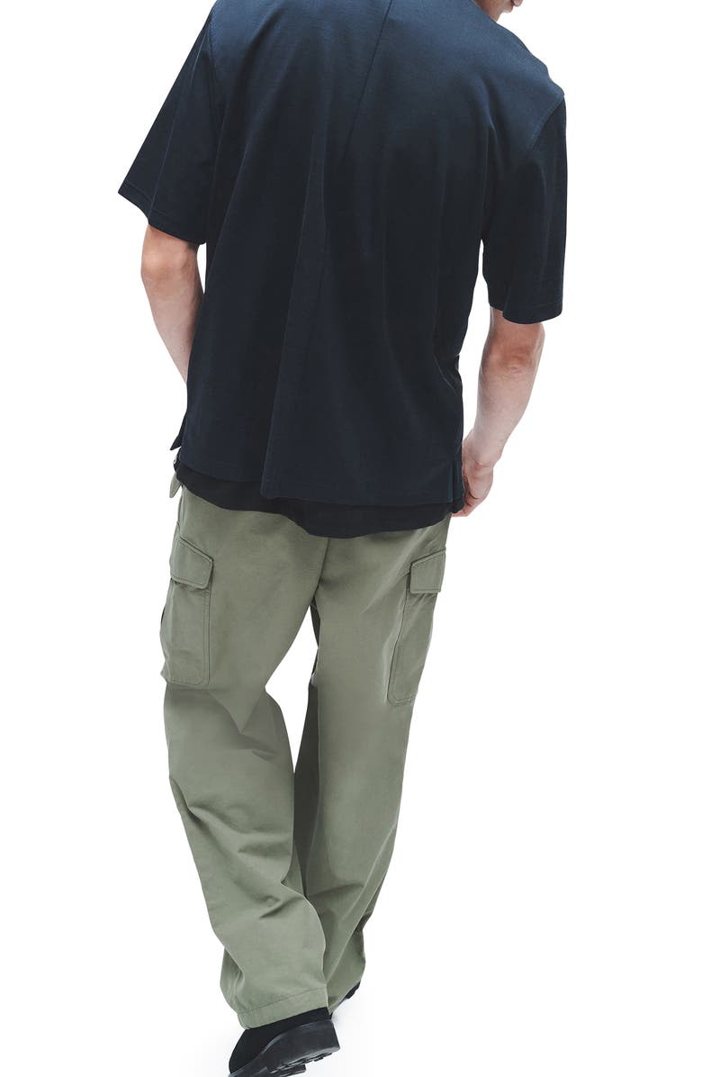 rag & bone Dalton Short Sleeve Cotton Blend Knit Button-Up Shirt, Alternate, color, 