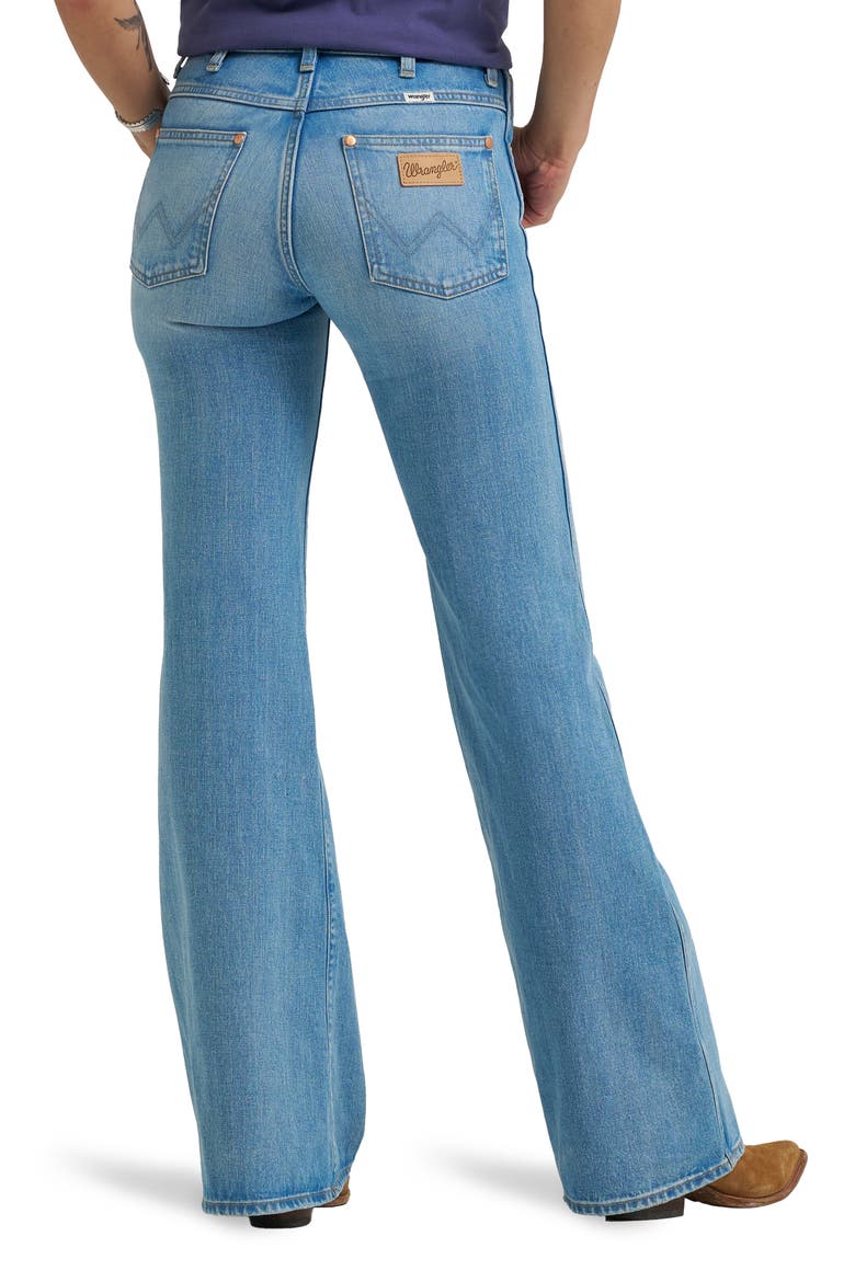 '70s High Rise Flare Jeans, Alternate, color, SOFT OCEAN