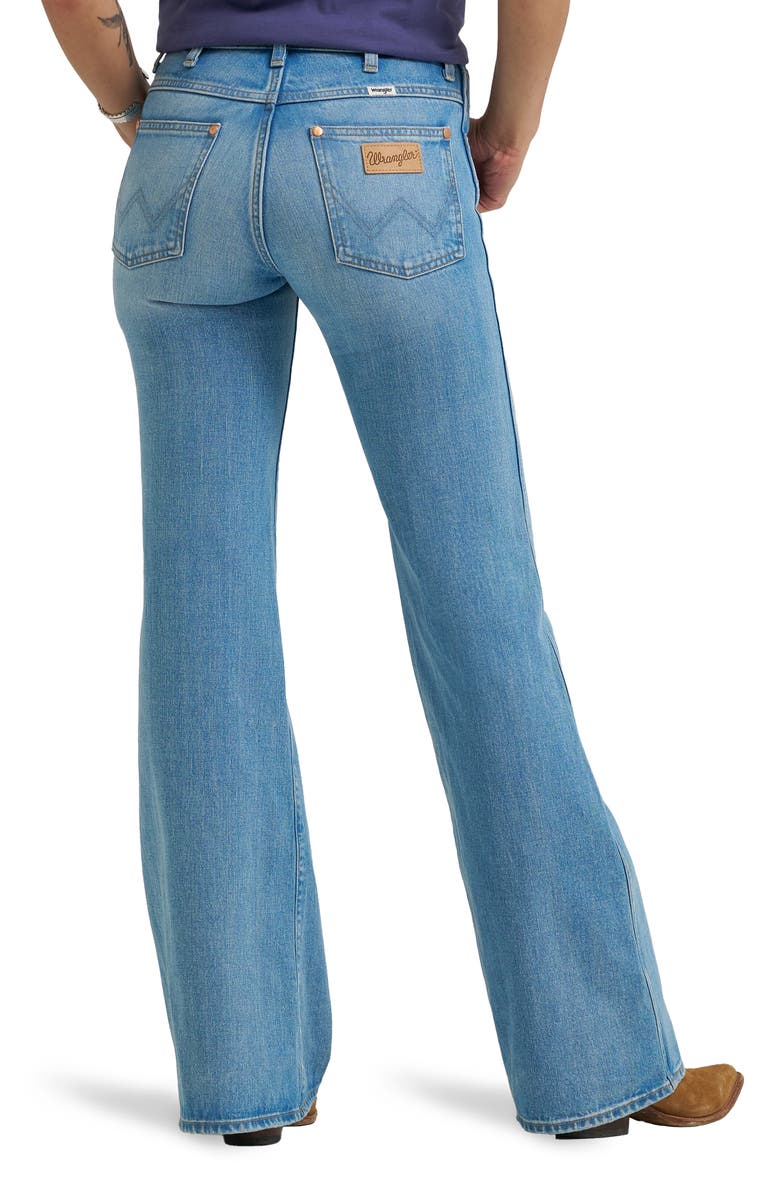 Wrangler '70s Flare Jeans, Alternate, color, Soft Ocean