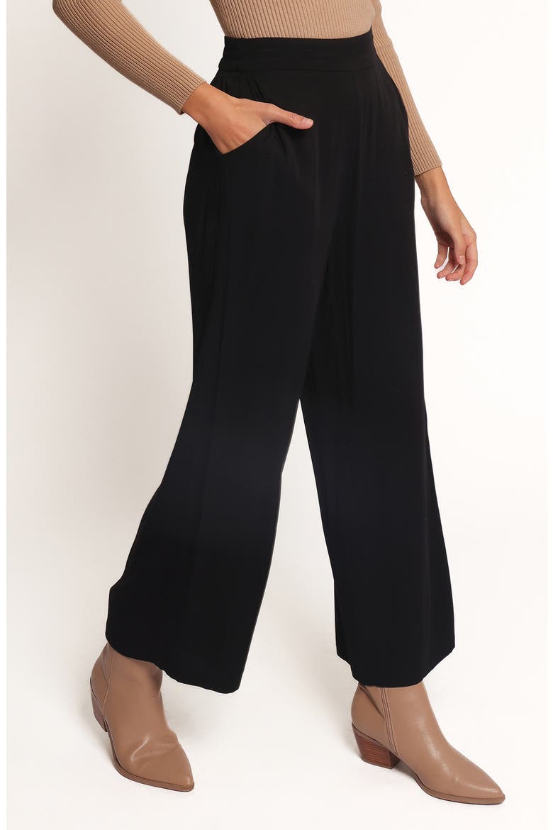 Rissa Wide Leg Pants, Alternate, color, BLACK