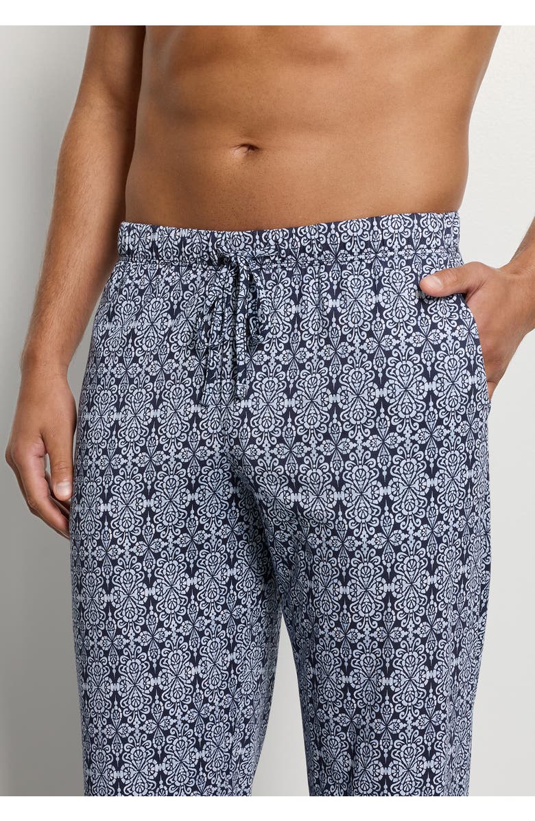 Hanro Night And Day Cotton Drawstring Pants, Alternate, color, Heritage Tiles