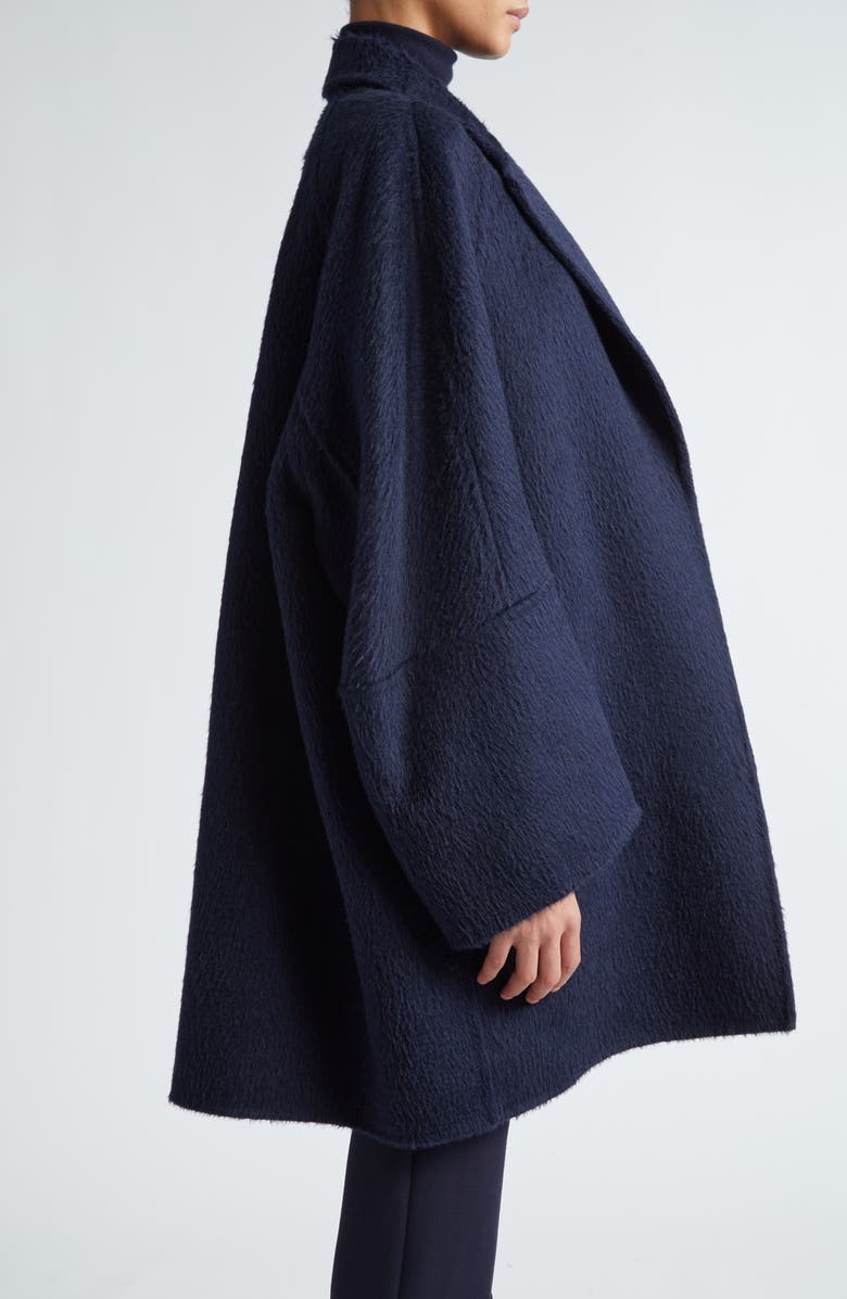 Max Mara Sequoia Oversize Alpaca Blend Coat, Alternate, color, Ultramarine