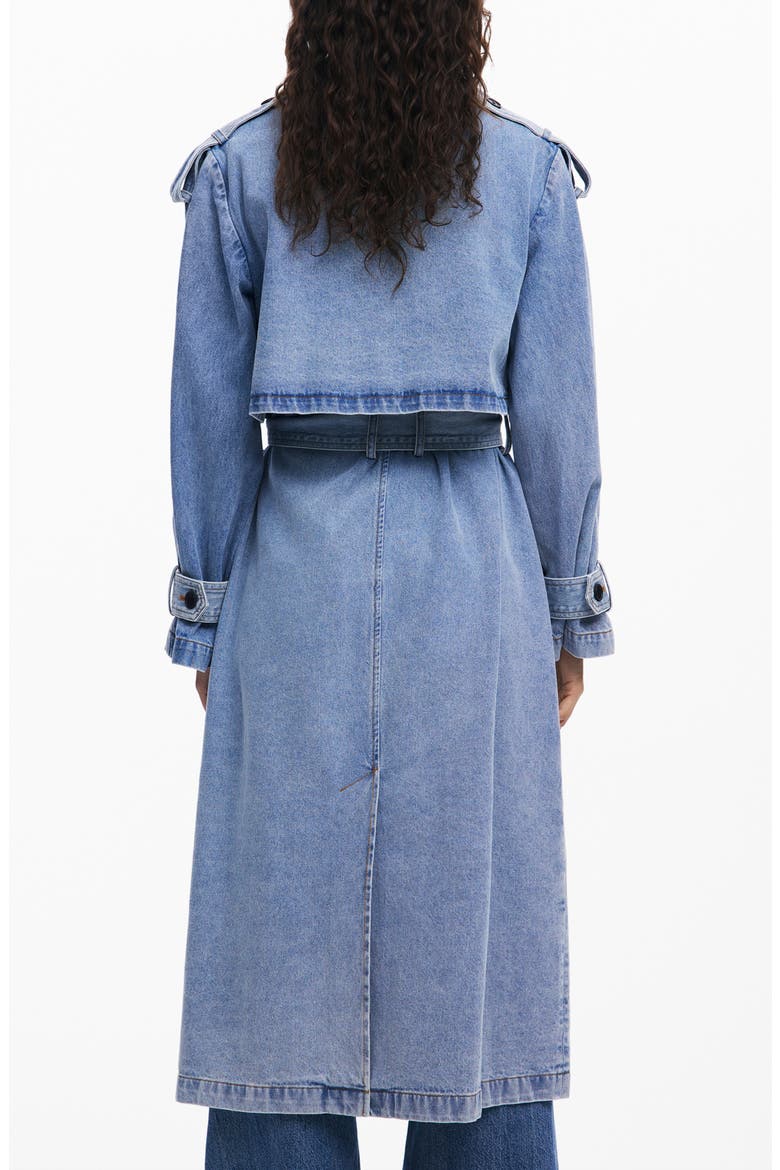 Denim Trench Coat, Alternate, color, BLUE