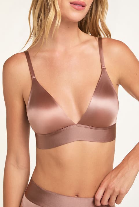 Stretch Satin Triangle Bralette