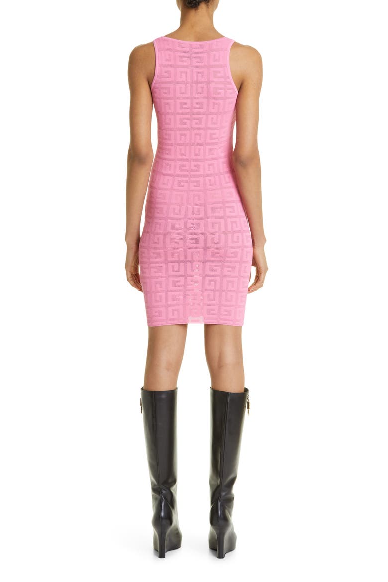 4G Logo Sleeveless Minidress, Alternate, color, BRIGHT PINK