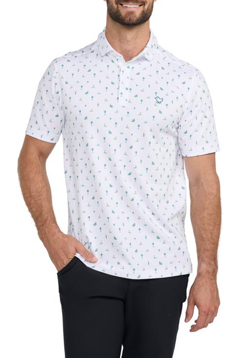 Golf Print Piqué Performance Golf Polo