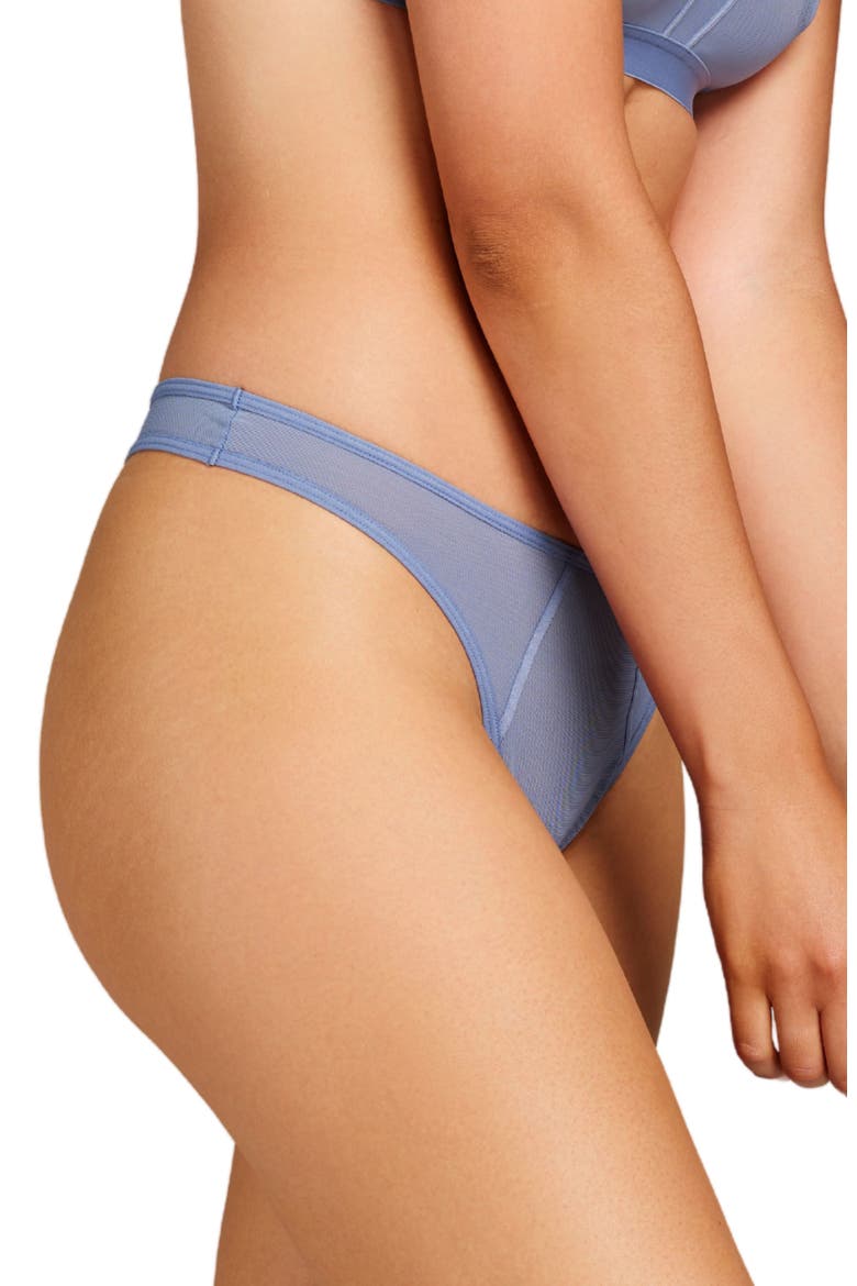 Power Mesh Thong, Alternate, color, Blue grey