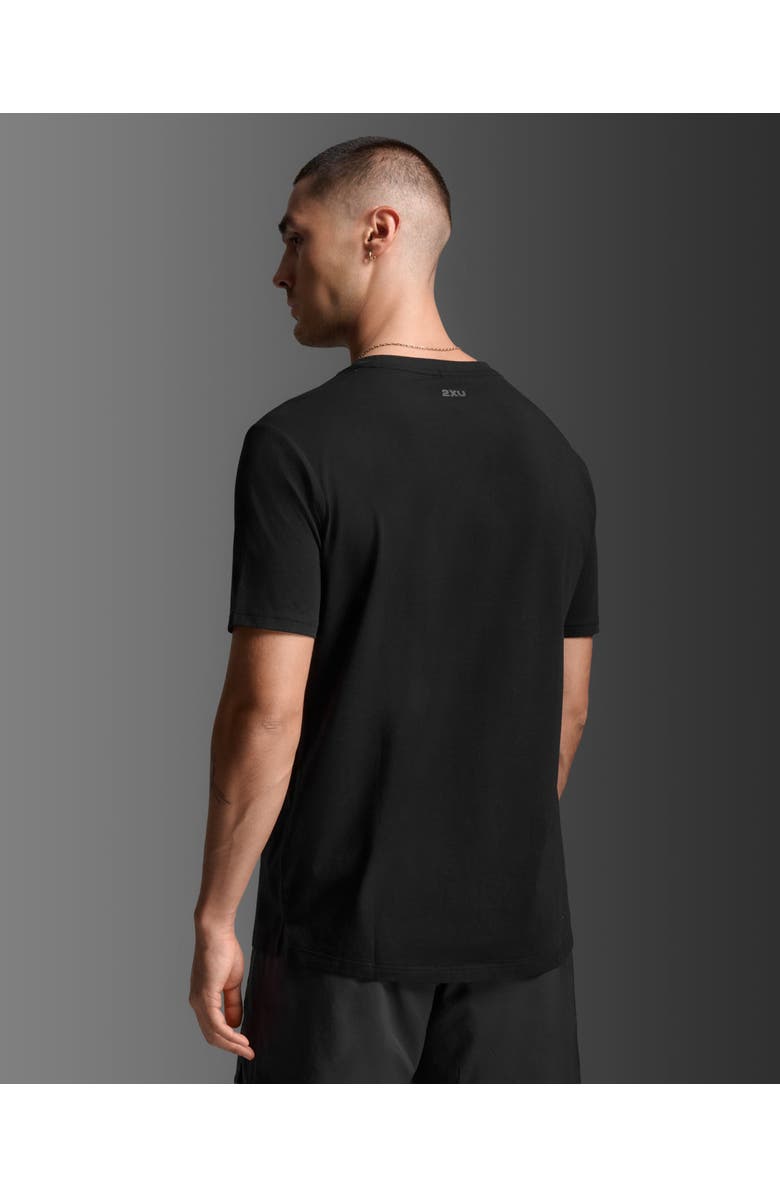 2XU Motion Cotton Flex Tee, Alternate, color, Black/Black