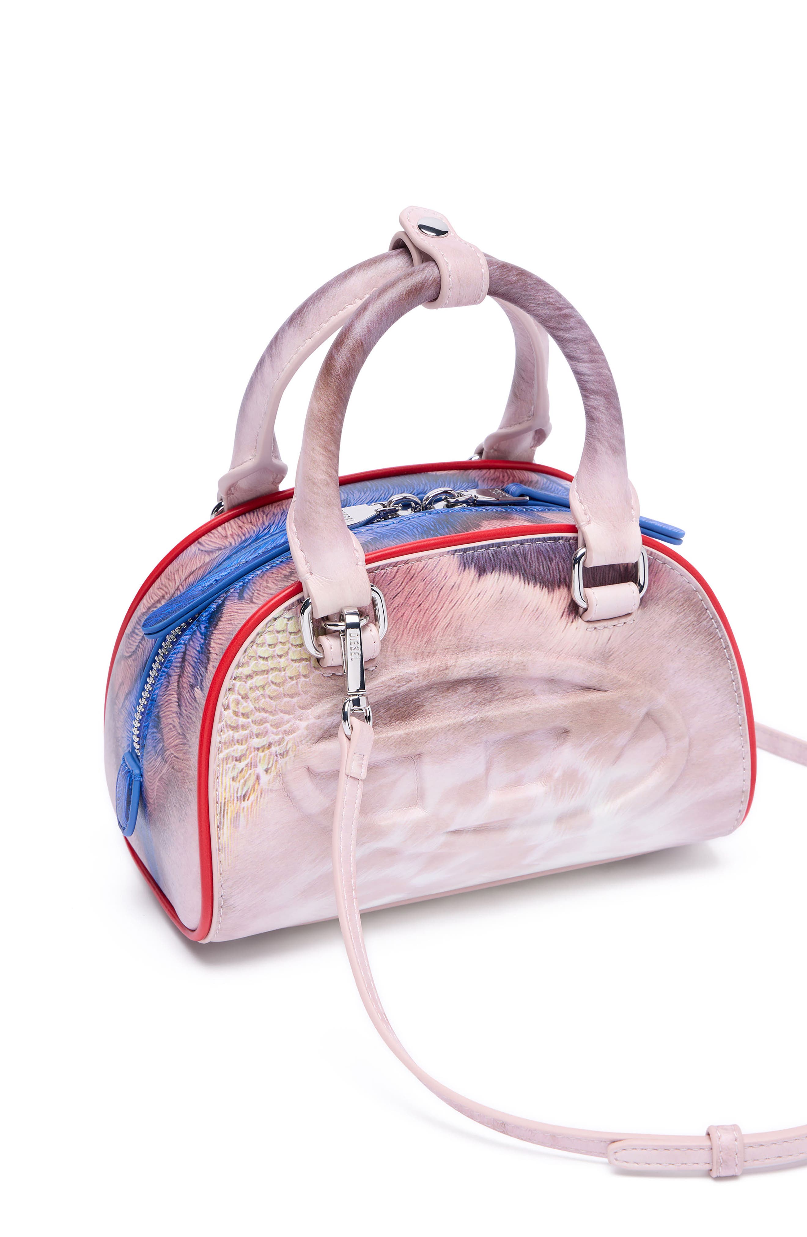 DIESEL<sup>®</sup> Mini 1DR Dome Faux Leather Bowling Bag, Alternate, color, Pink