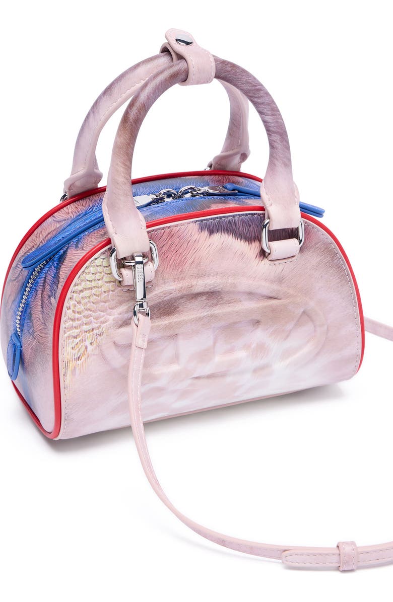 DIESEL<sup>®</sup> Mini 1DR Dome Faux Leather Bowling Bag, Alternate, color, Pink