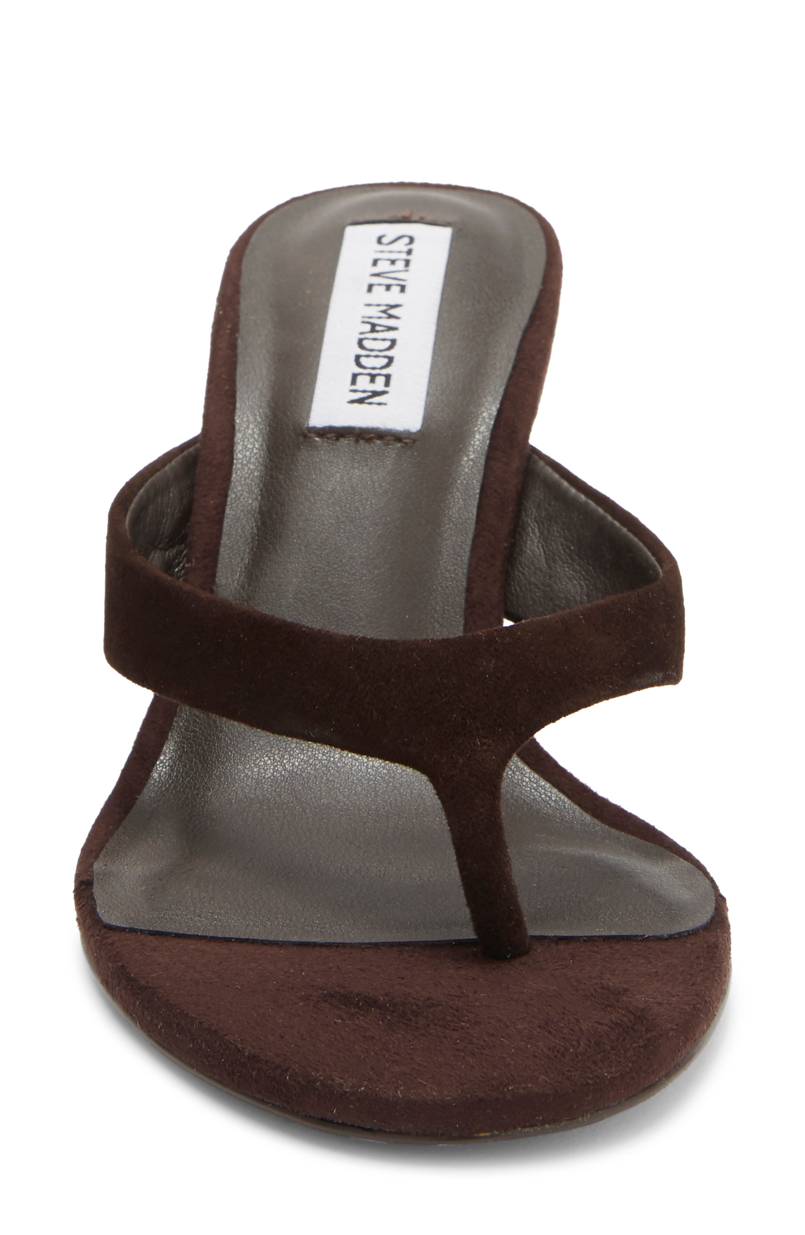 Rivena Leather Thong Sandal, Alternate, color, BROWN SUEDE