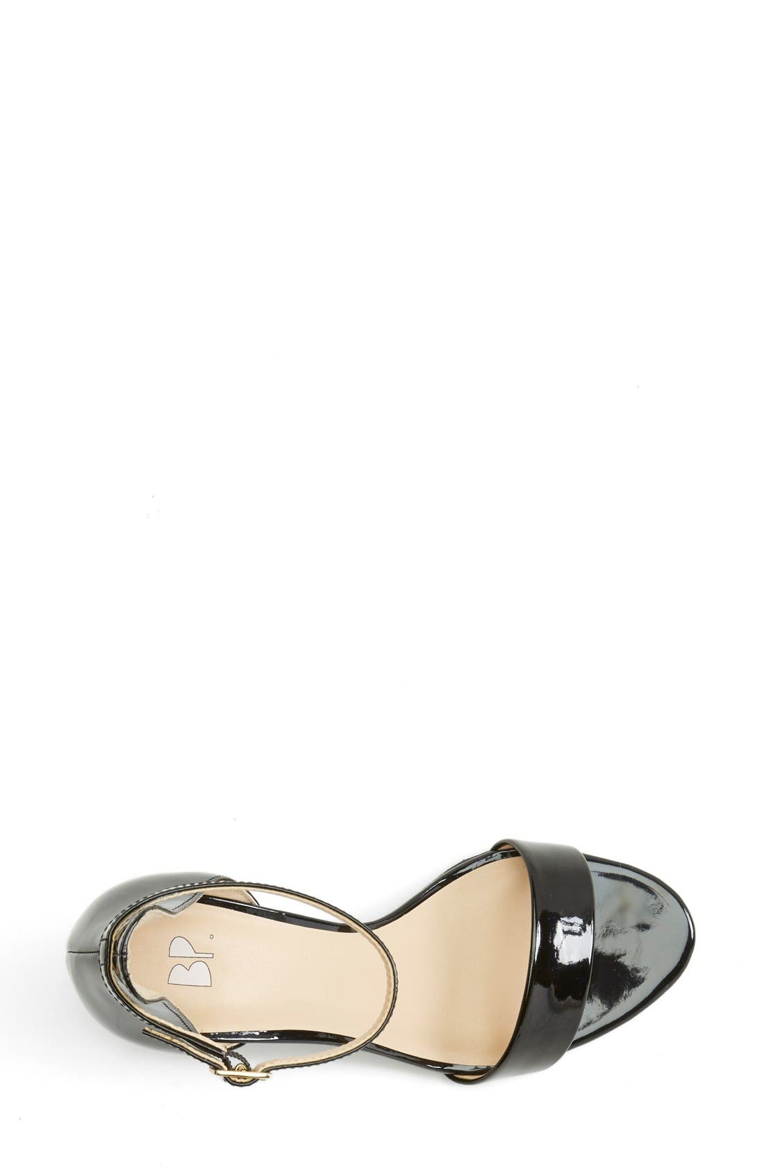 'Luminate' Open Toe Dress Sandal, Alternate, color, BLACK PATENT