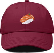 Dalix Salmon Sushi Embroidered Dad Cap