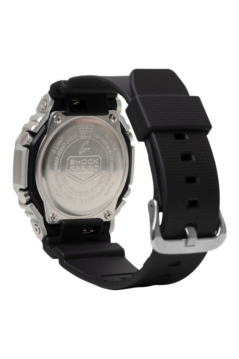 G-Steel 5600 Series GM-5600M-1 Ana-Digi Resin Strap Watch, 49.3mm x 44.4mm, Alternate, color, BLACK