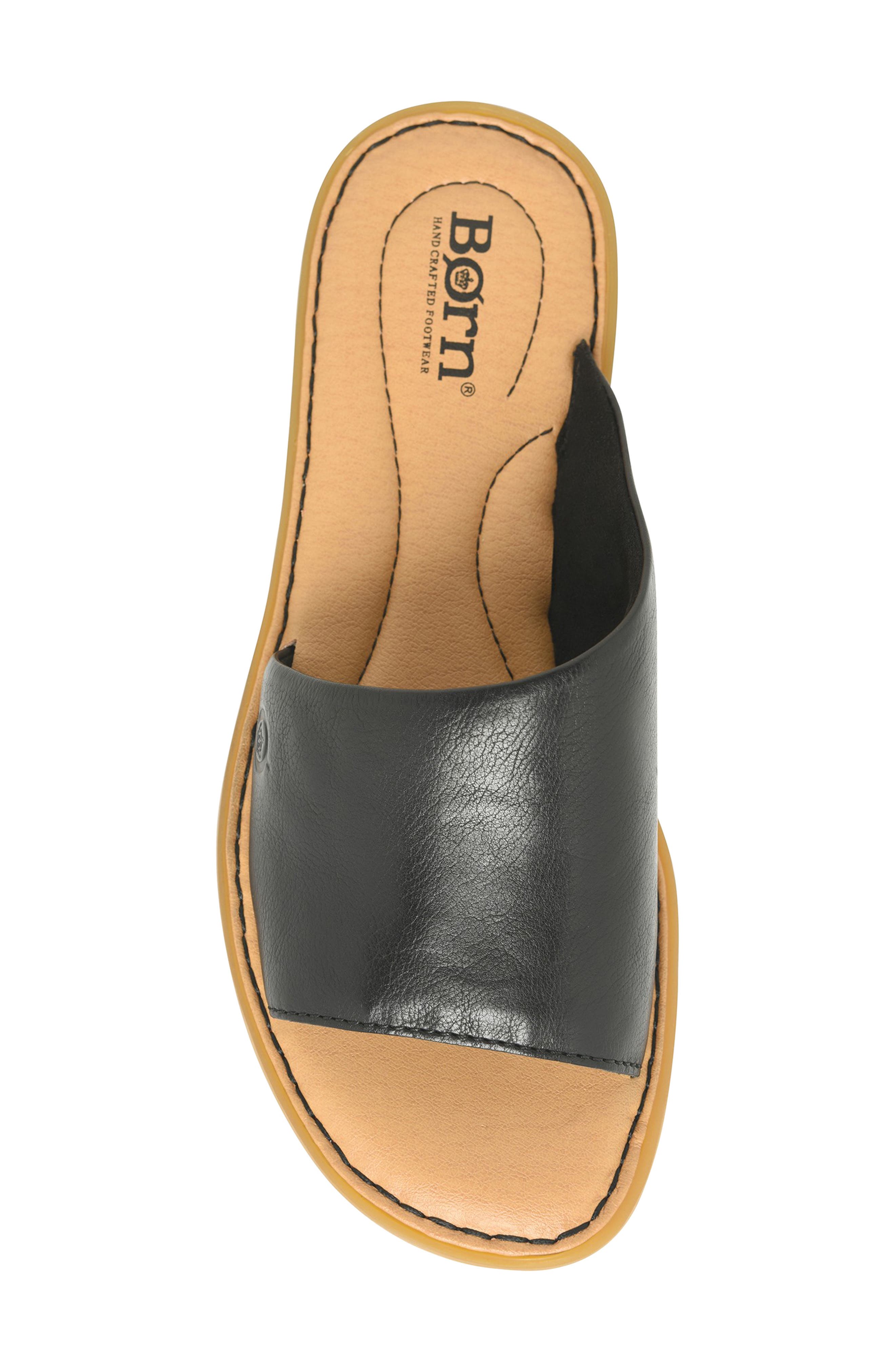 Børn Izabel Slide Sandal, Alternate, color, Black Leather