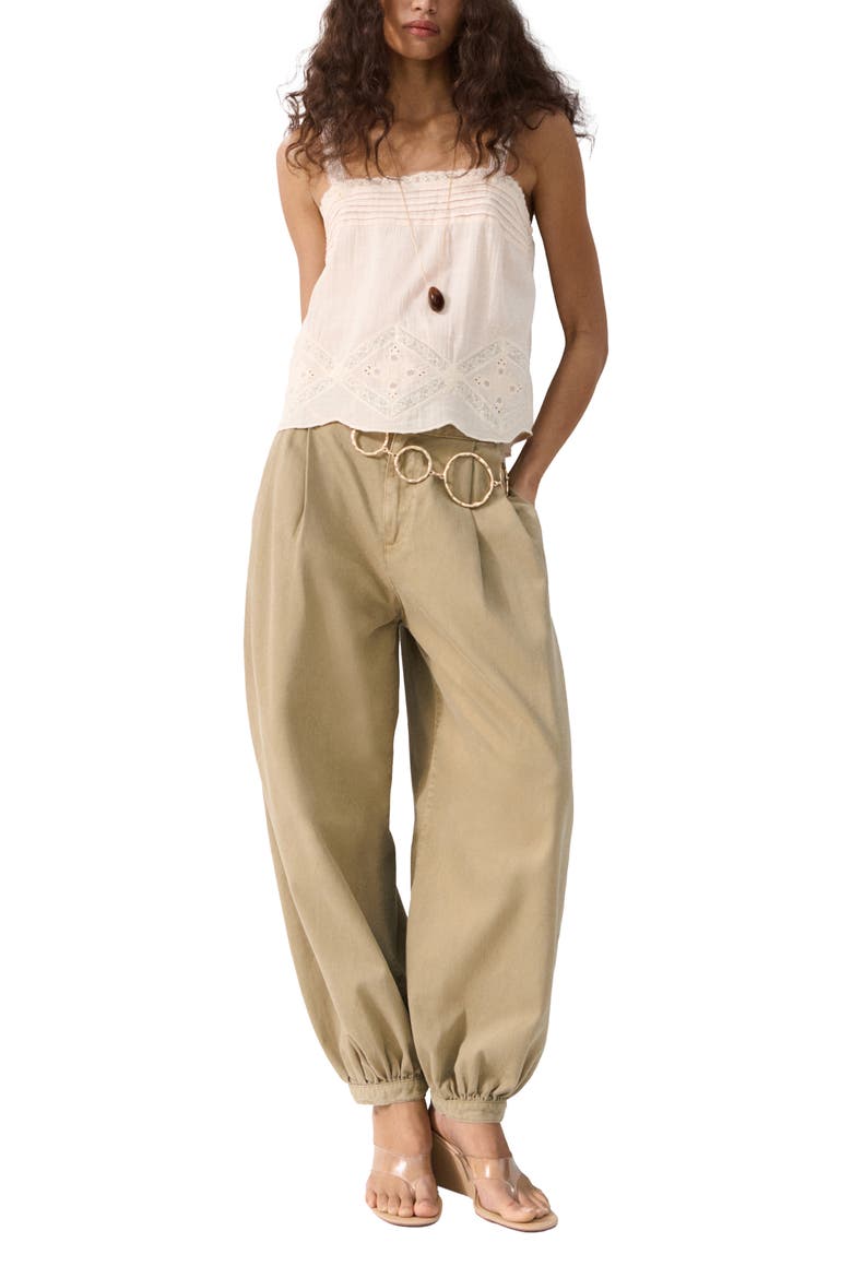 Pleated Embroidered Camisole, Alternate, color, PASTEL PINK