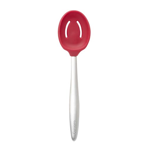 Cuisipro 8-inch Silicone Piccolo Slotted Spoon In Red