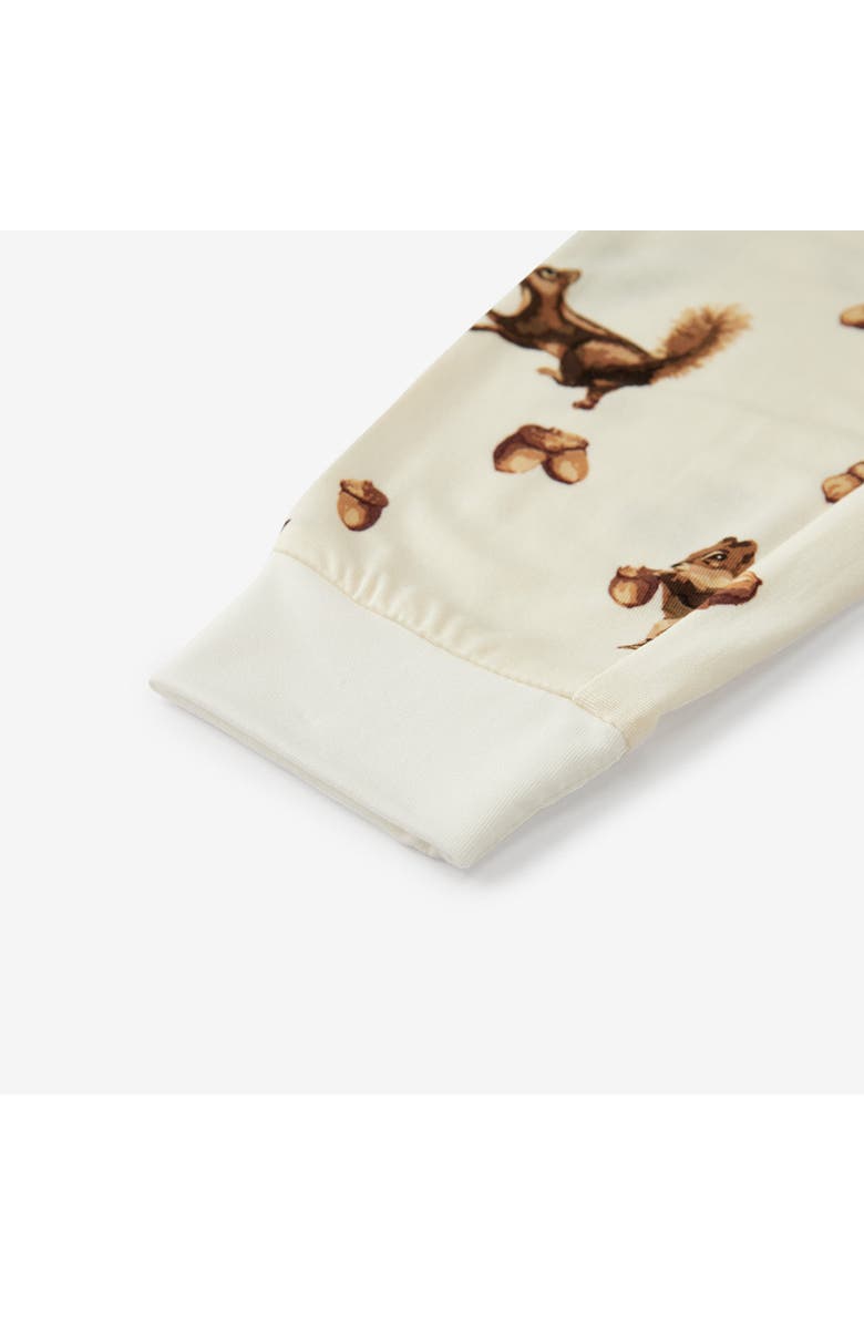 Milkbarn Luxe Stretch Zipper Pajama, Alternate, color, Chipmunk