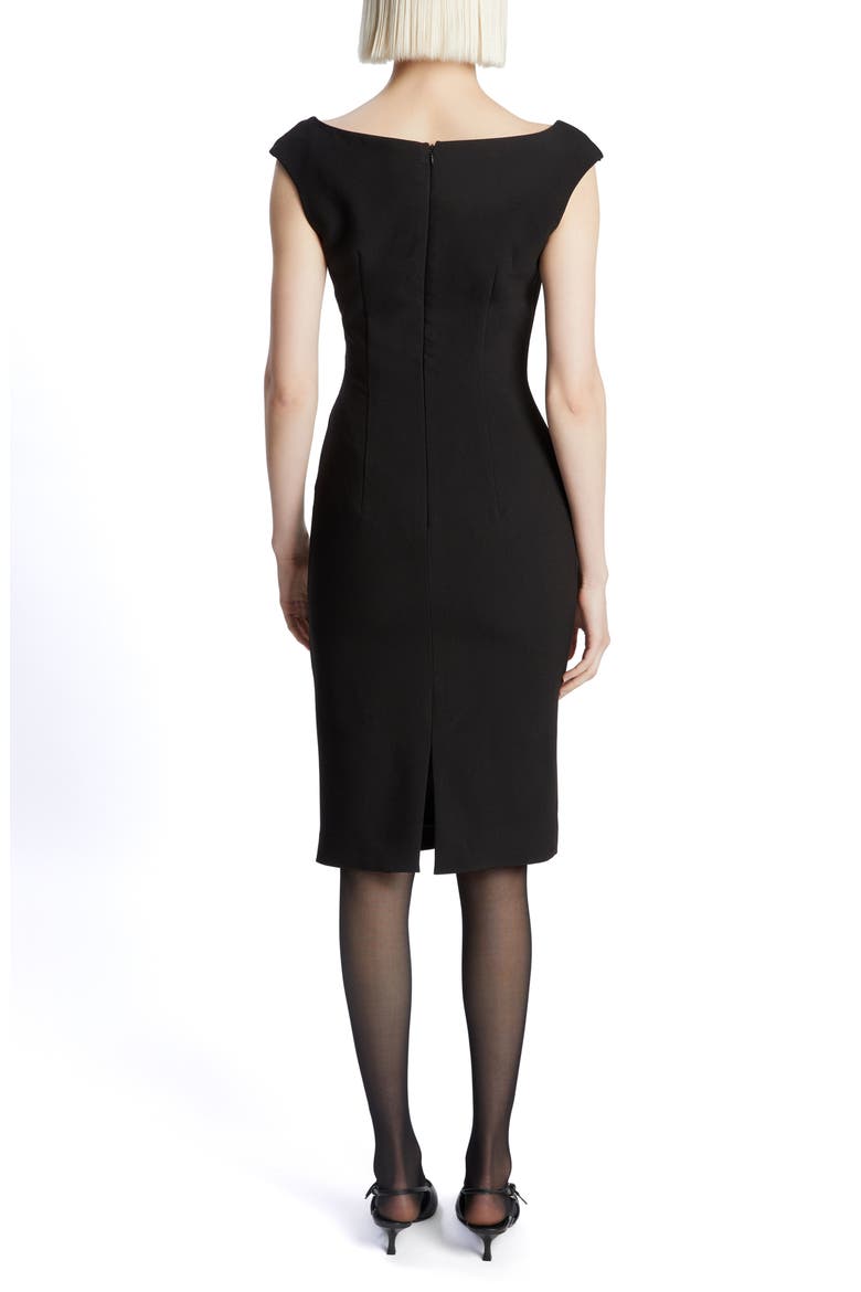 Audrey Fitted Dress, Alternate, color, BLACK