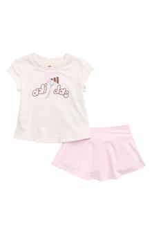 adidas Kids' Graphic T-Shirt & Scooter Skort Set