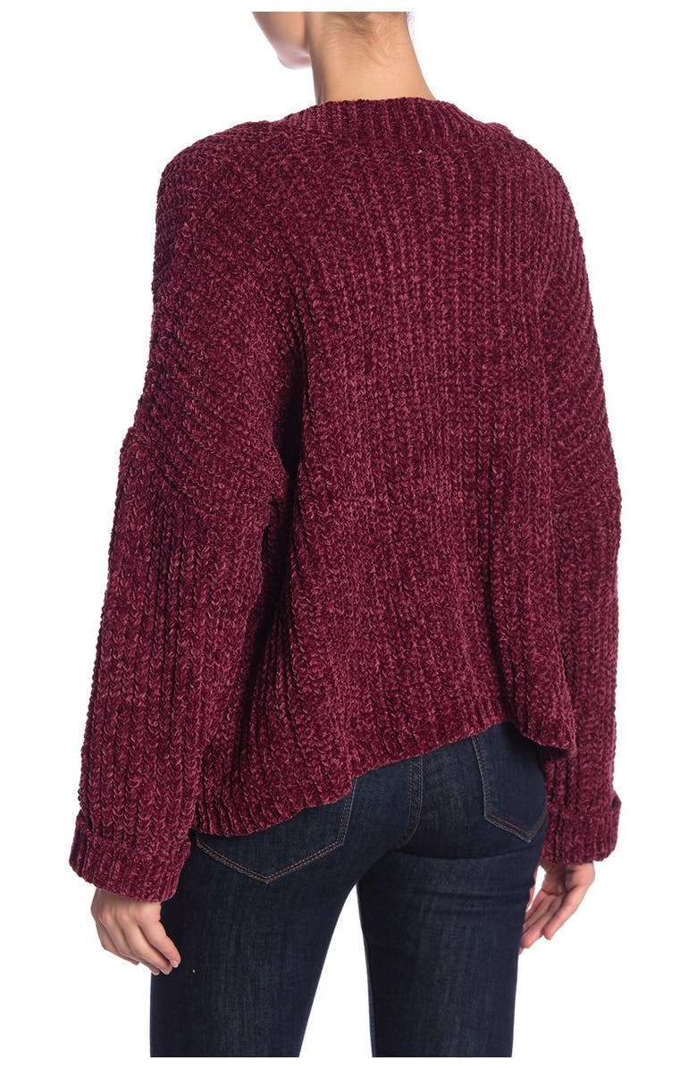 Cotton Emporium V-Neck Chenille Sweater, Alternate, color,
