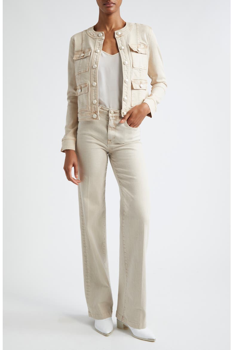Scottie Wide Leg Jeans, Alternate, color, BISCUIT