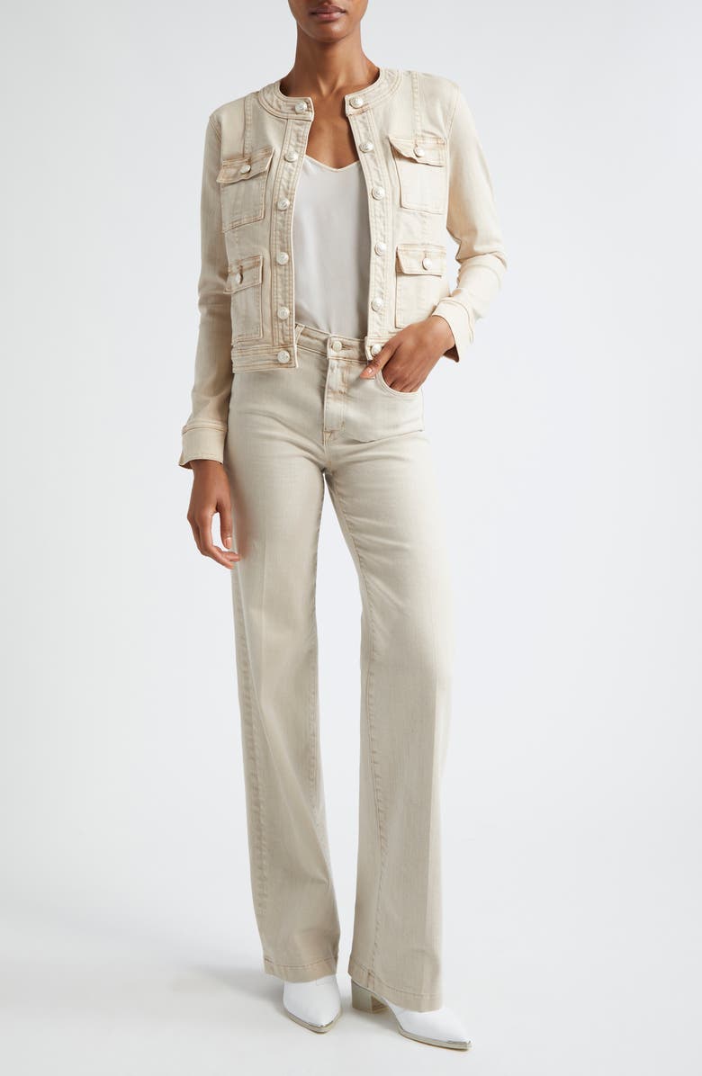 L'AGENCE Scottie Wide Leg Jeans, Alternate, color, Biscuit
