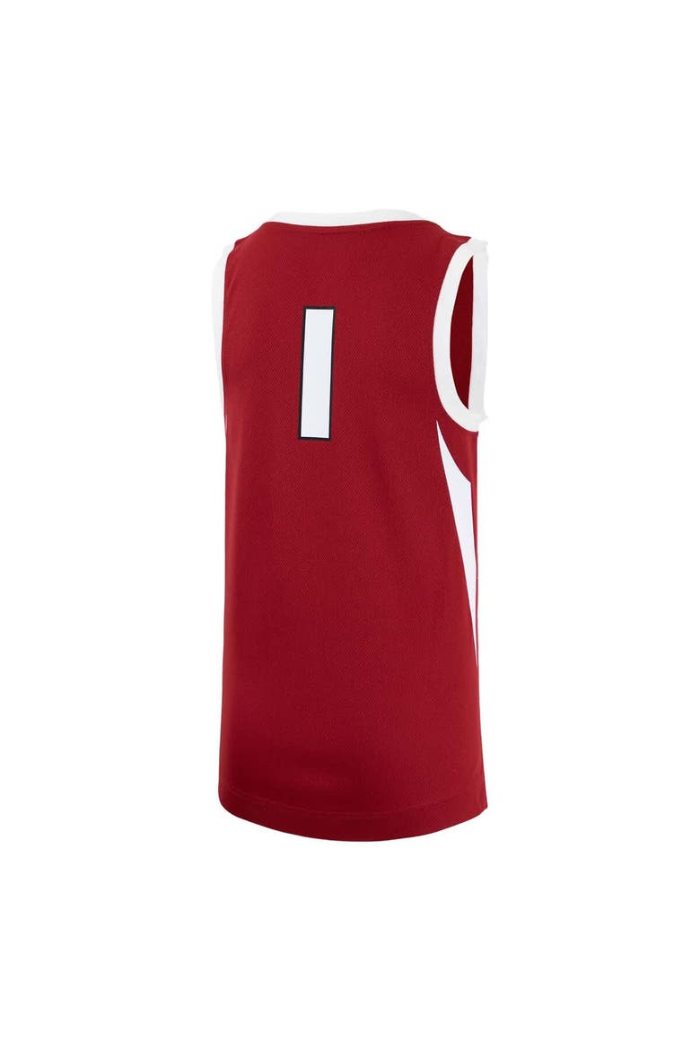 Youth Nike #1 Crimson Arkansas Razorbacks Replica Basketball Jersey, Alternate, color, Crimson