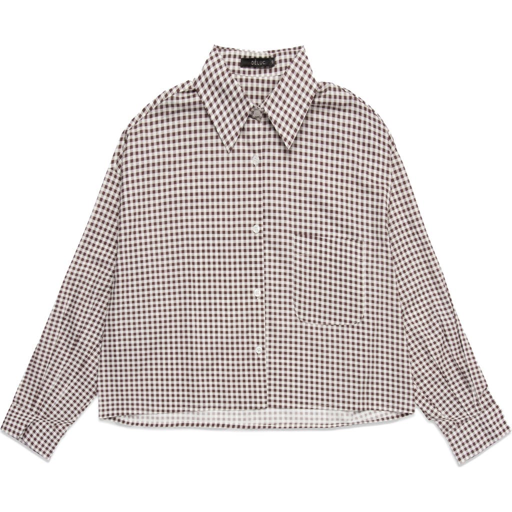 Deluc Lance Check Print Cotton Poplin Shirt In Multi
