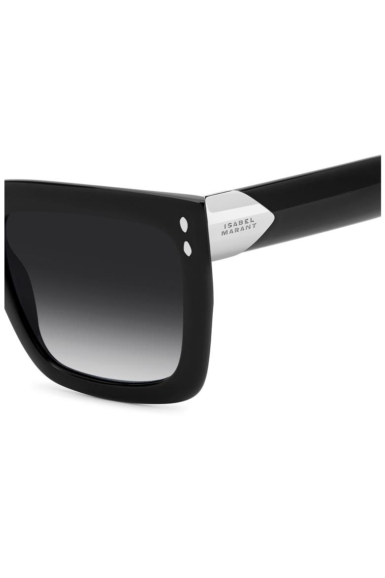55mm Gradient Rectangular Sunglasses, Alternate, color, BLACK/ DARK GREY SF