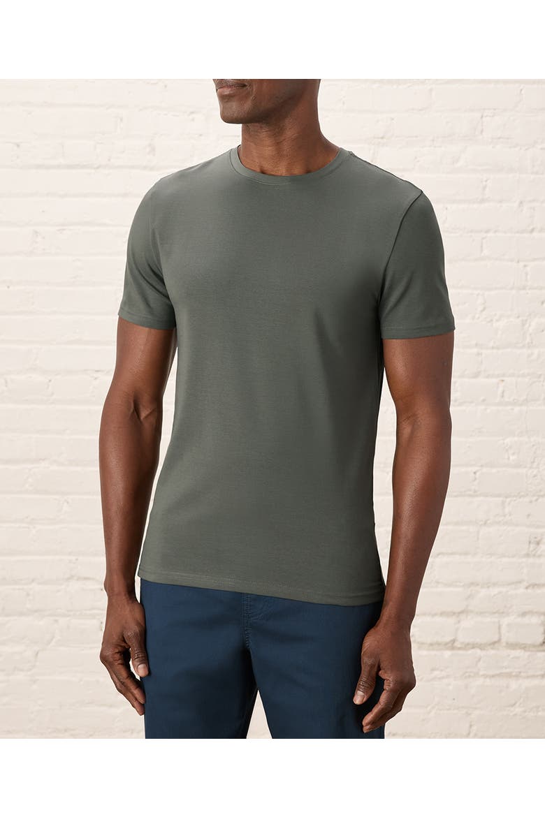 Luxe Stretch Jersey Slim Crew Neck Tee, Main, color, Castor Grey