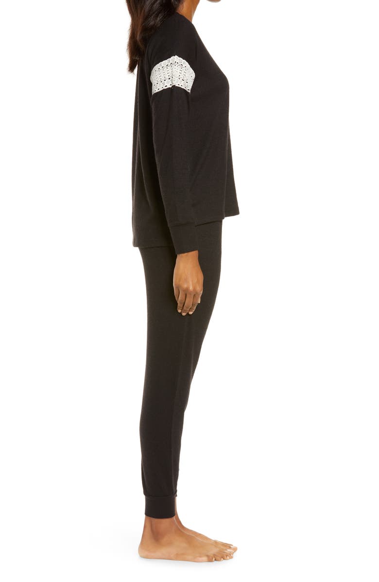 Flora Nikrooz Alexandra Brushed Knit Pajamas, Alternate, color, 