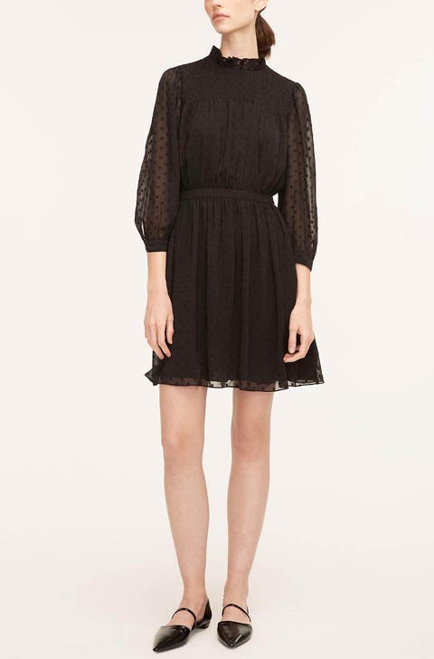 Clip-Dot Shirt Dress