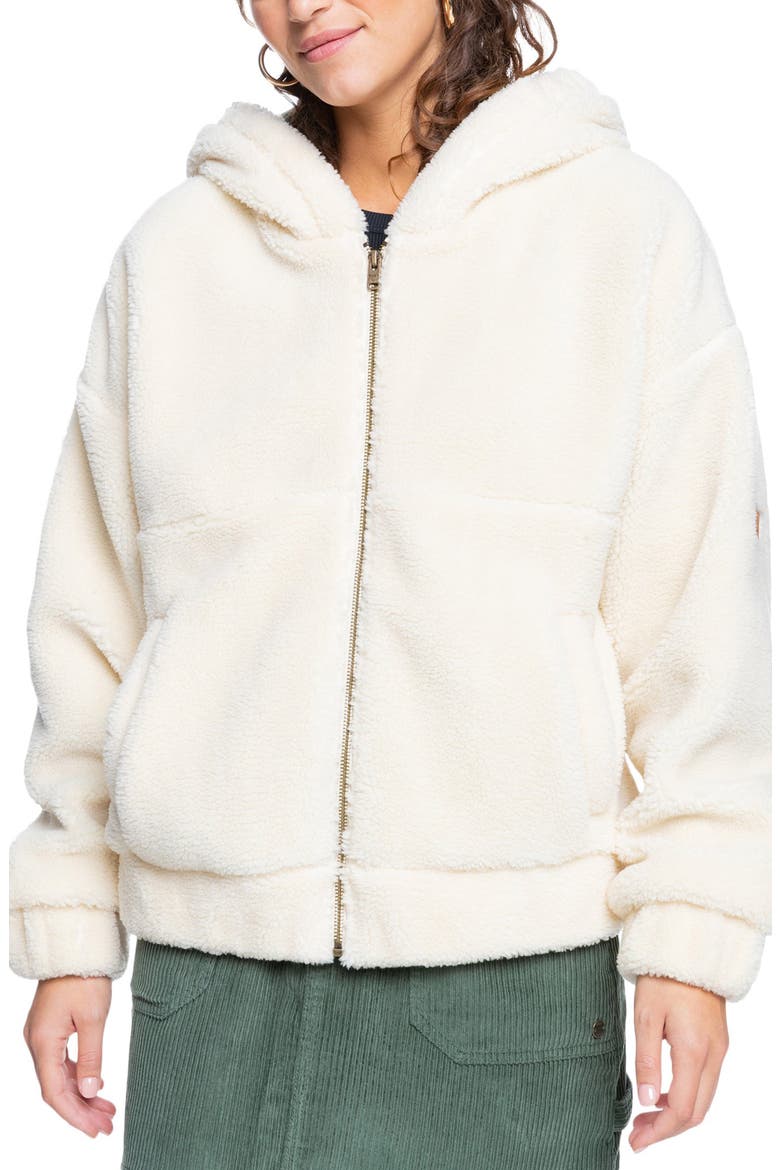 Border Line High Plush Fleece Hoodie, Main, color, TAPIOCA