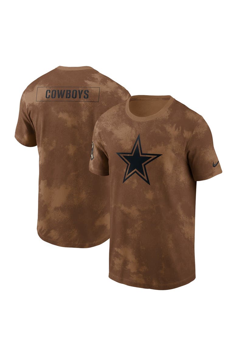 Men's Nike  Brown Dallas Cowboys 2023 Salute To Service Sideline T-Shirt, Alternate, color, Brown