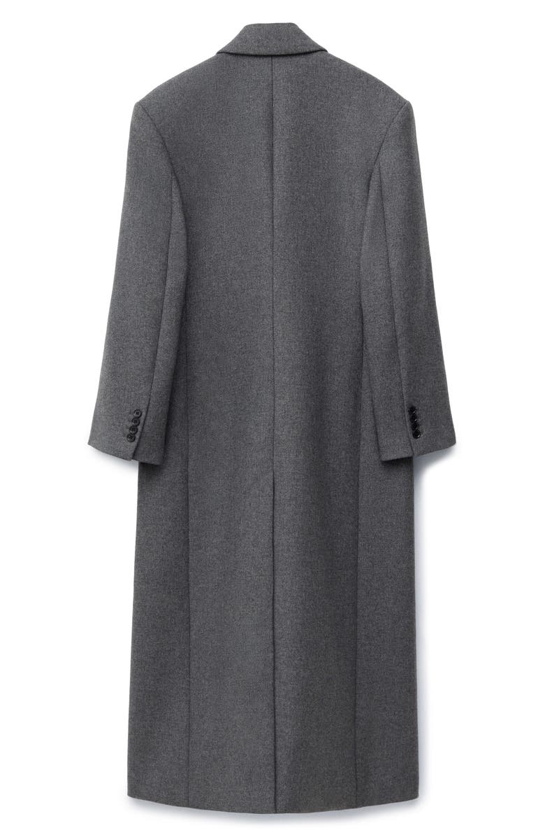& Other Stories Longline Double Breasted Coat, Alternate, color, Grey Dark