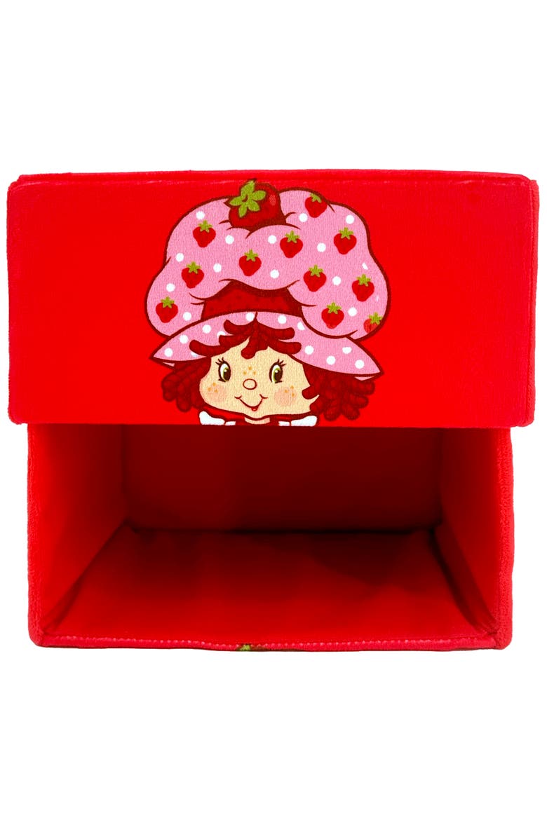 8 Inch Storage Box, Fabric Bin with Lid, Alternate, color, Red