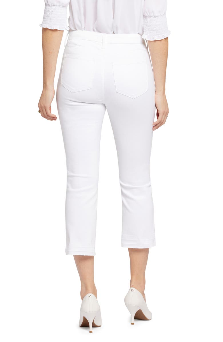 NYDJ Chloe Frayed Hem Crop Jeans, Alternate, color, Optic White