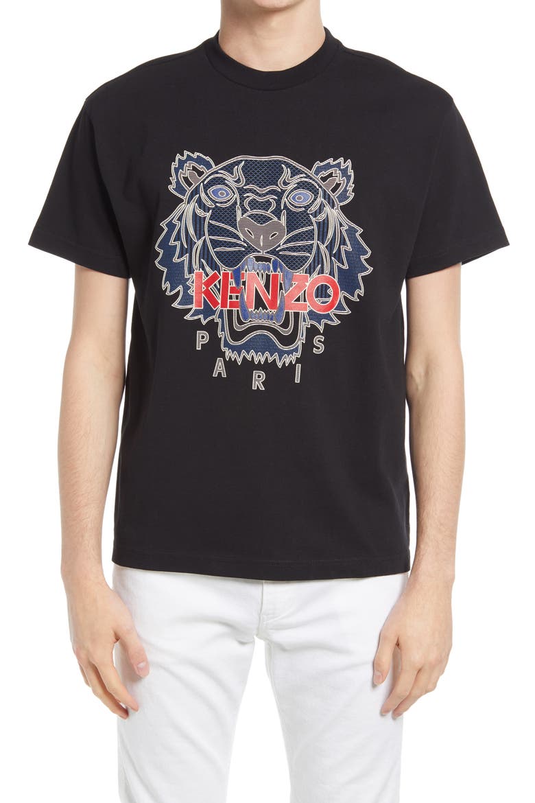 Silicone Scuba Tiger T-Shirt, Main, color, BLACK