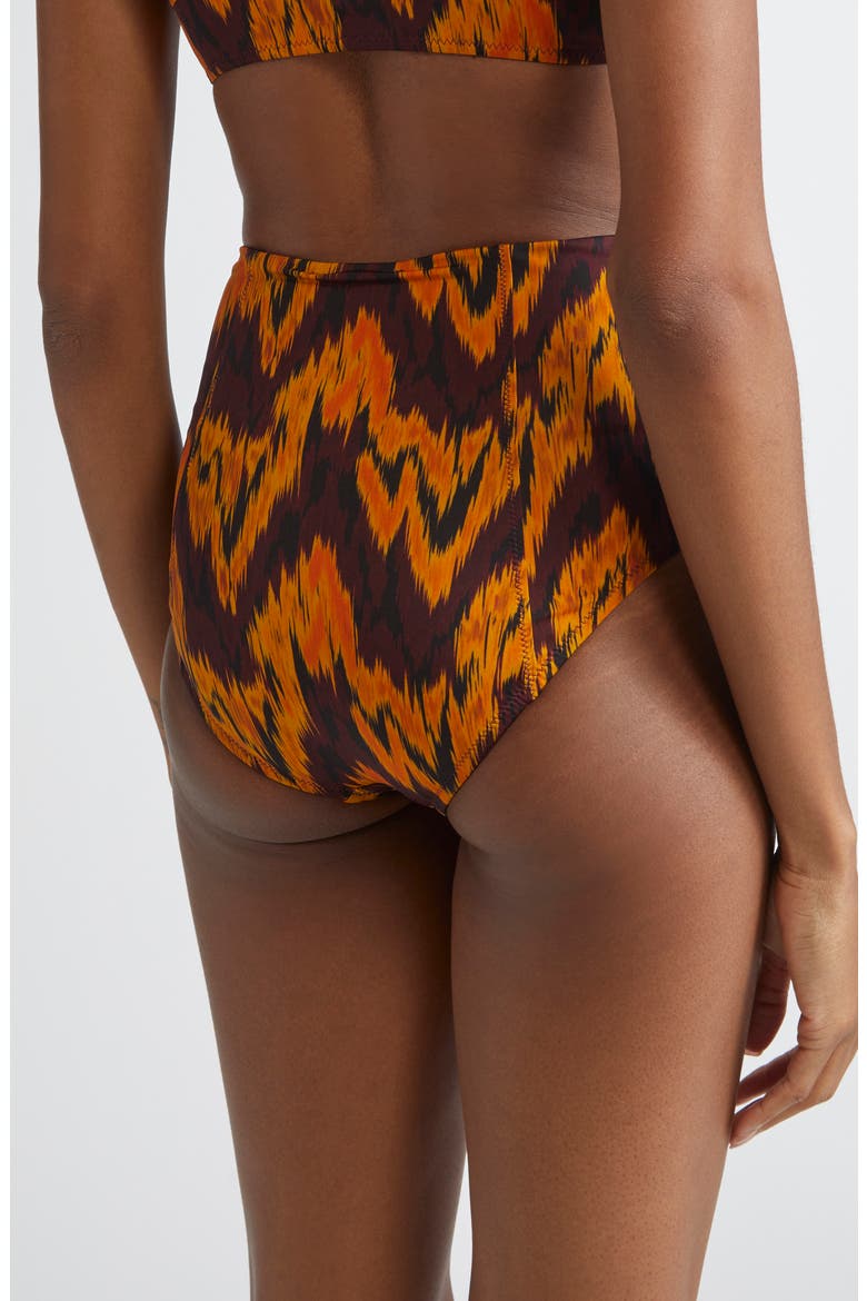 Zahara High Waist Bikini Bottoms, Alternate, color, TERRA