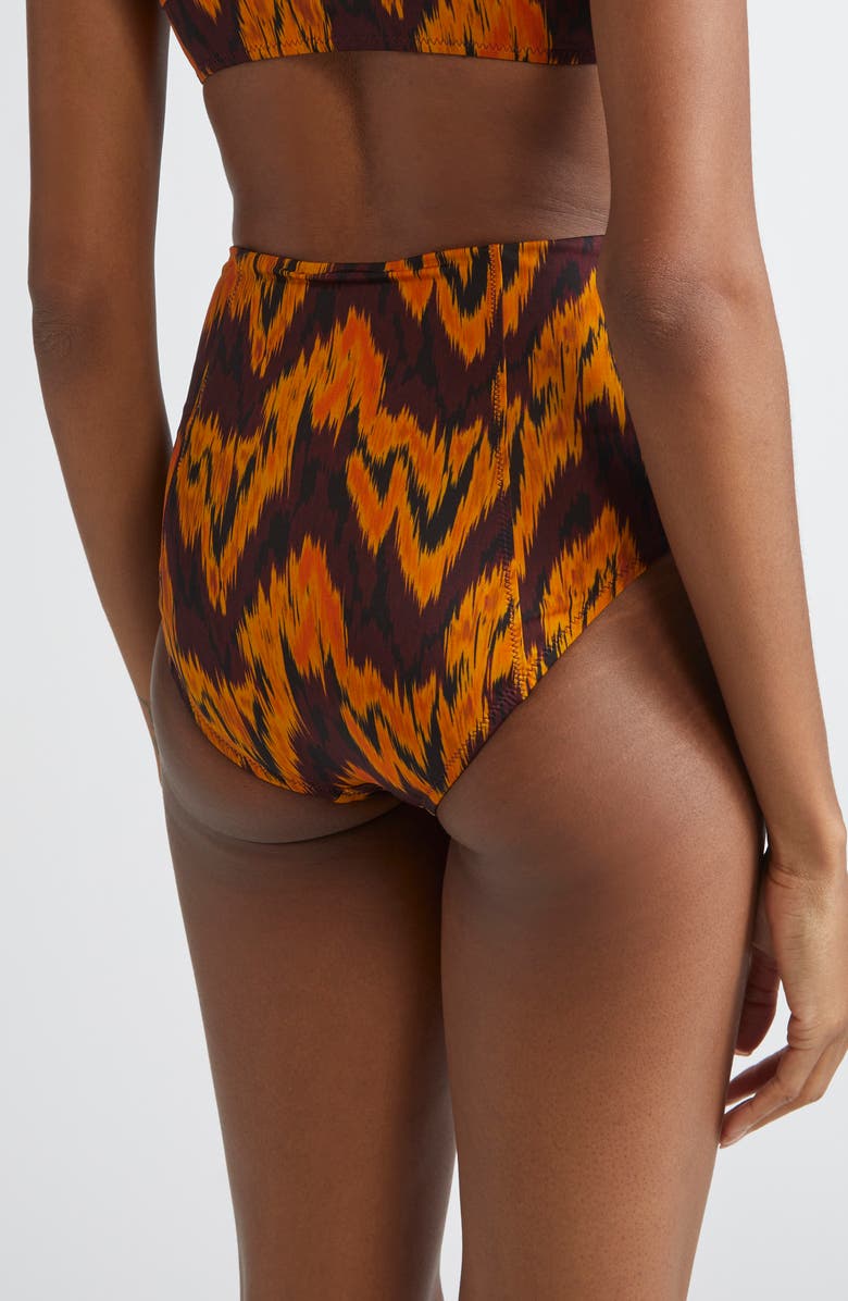 Ulla Johnson Zahara High Waist Bikini Bottoms, Alternate, color, Terra