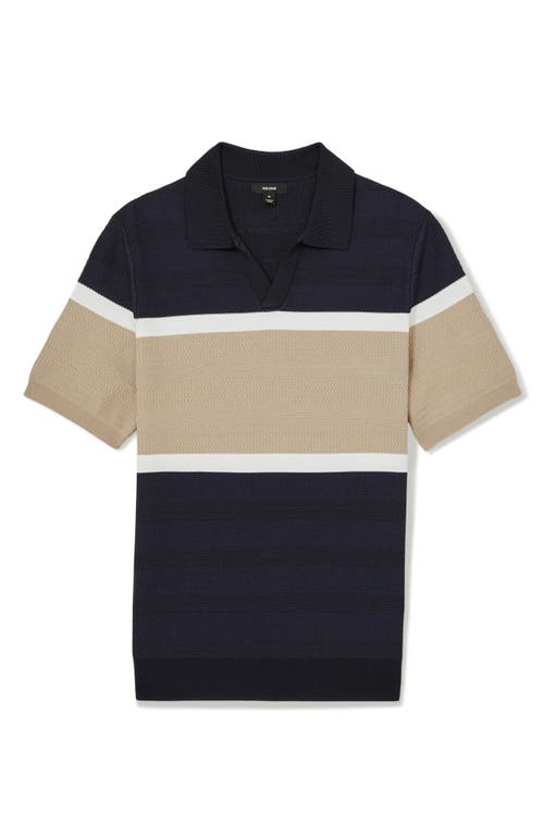 Reiss Jefferson Colorblock Polo In Black