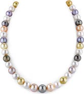 The Pearl Source 9-11mm Tahitian & Freshwater Multicolor Pearl Necklace - AAA Quality