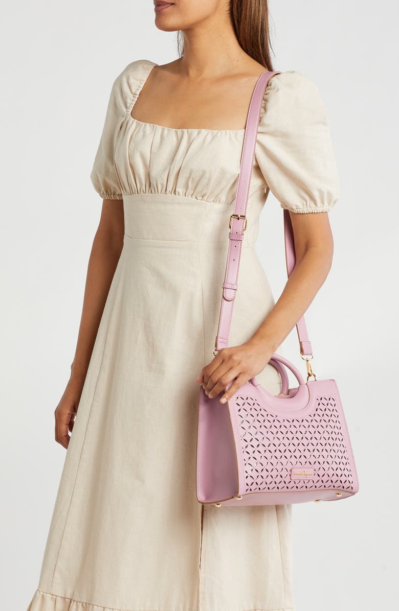 Nanette Lepore Robinne Round Handle Satchel, Alternate, color, Bedrose