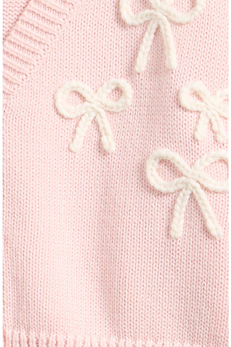 Kids' Jayne Bow Embellished Cardigan, Alternate, color, PETAL MERINGUE