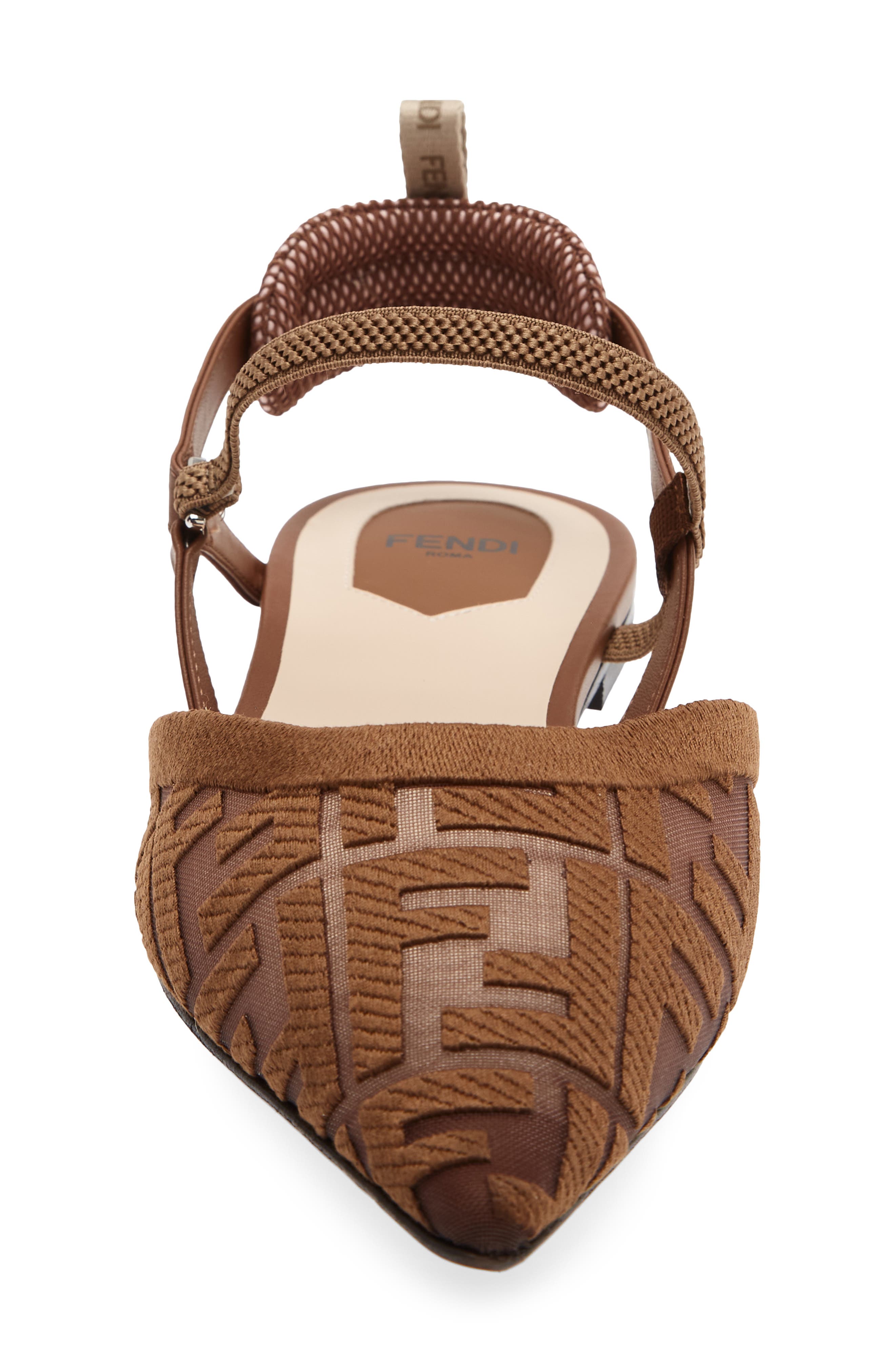 Colibrì Lite Pointed Toe Mesh Flat, Alternate, color, BROWN