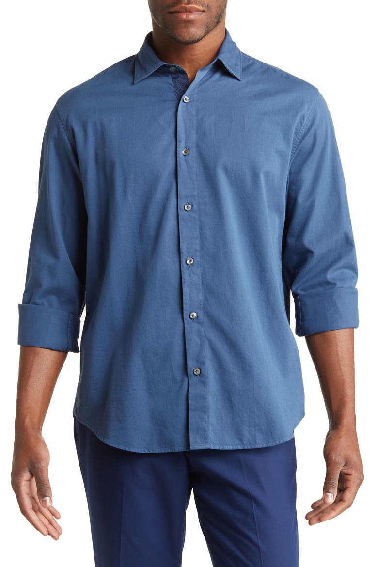Solid Classic Fit Shirt, Main, color, STEEL