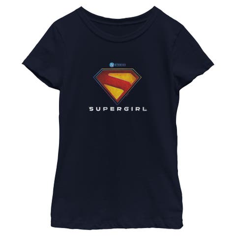 Girl's Supergirl New Official Logo  Graphic T-Shirt